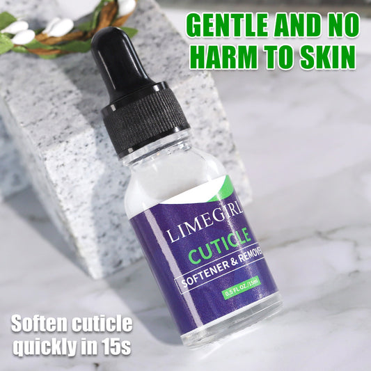 LIMEGIRL Cuticle Softener & Remover – Gentle 15-Second Treatment (15ml / 0.5 fl.oz)