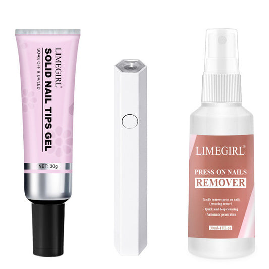 Limegirl Nail Essentials Kit – Soak-Off UV/LED Gel, Nail Lamp & Press-On Nails Remover