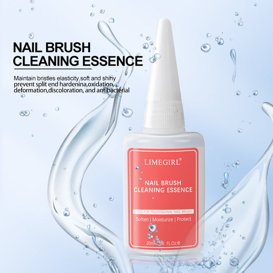 LIMEGIRL Nail Brush Cleaning Essence – Professional Bristle Care Solution (20ml / 0.6 fl.oz)